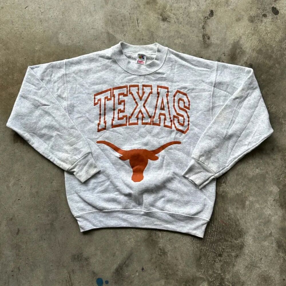 Vintage NCAA Texas Longhorns Sweatshirt Crewneck Size M NOS